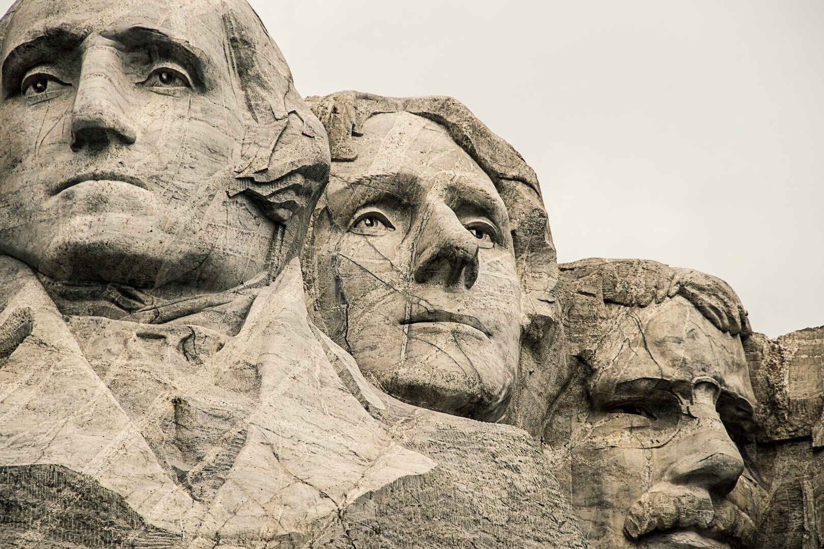Mount Rushmore Presidential Faces Close-up